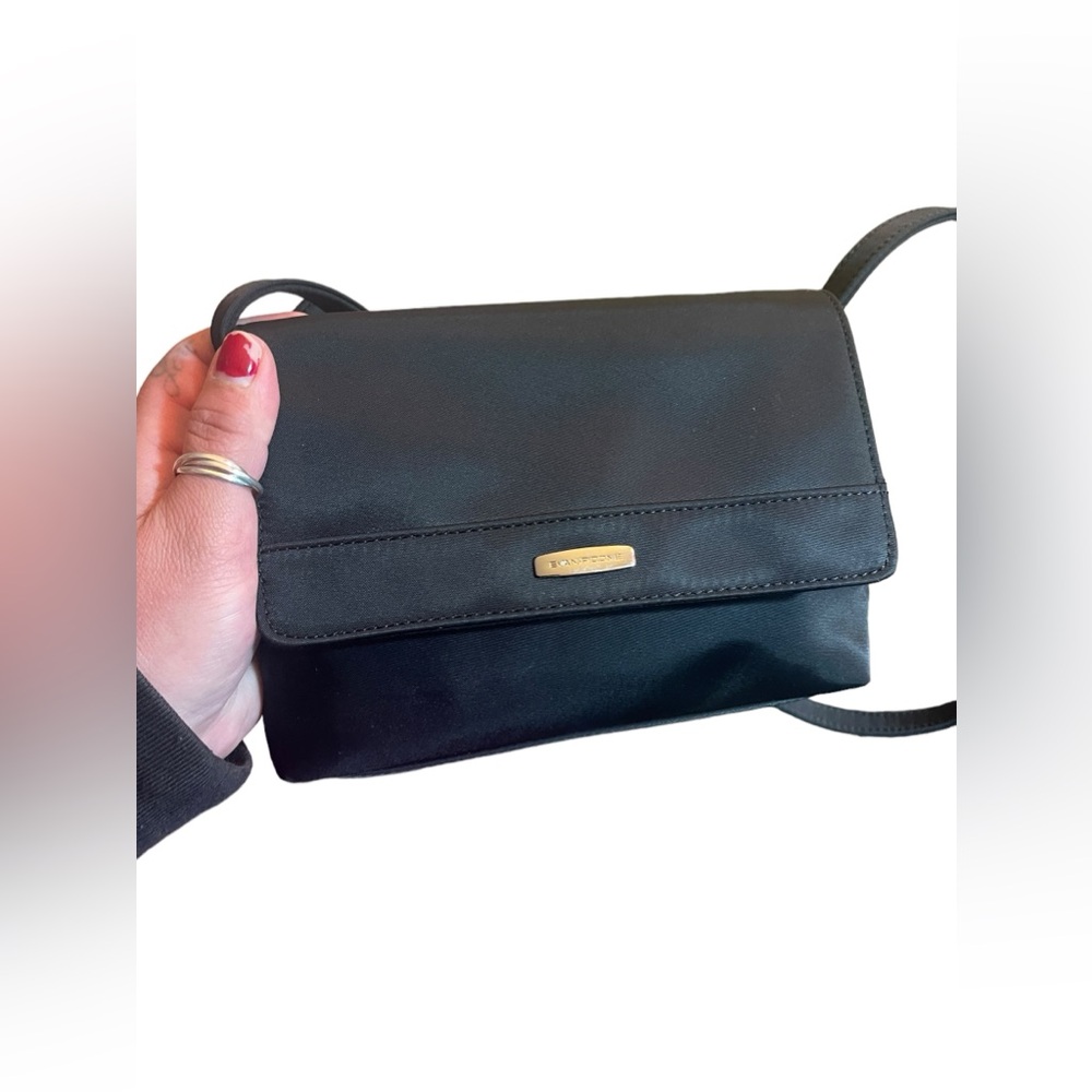 Evan-Picone Black Nylon Crossbody/Shoulder Bag